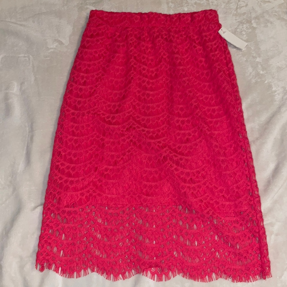 Kaari Blue lace pencil skirt